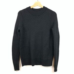 Icebreaker Waypoint Crewneck Wool Sweater Womens Small Black Pullover Outdoors